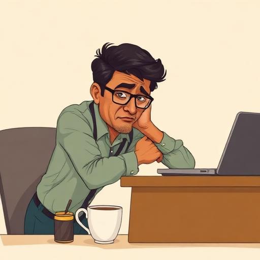Illustration representing fatigue & burnout