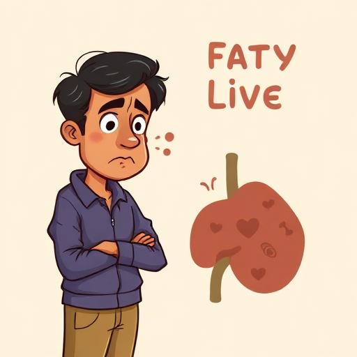 Illustration representing fatty liver