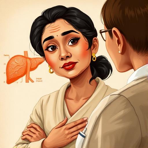 Illustration representing liver health challenges