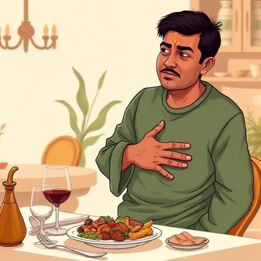 Illustration representing poor digestion