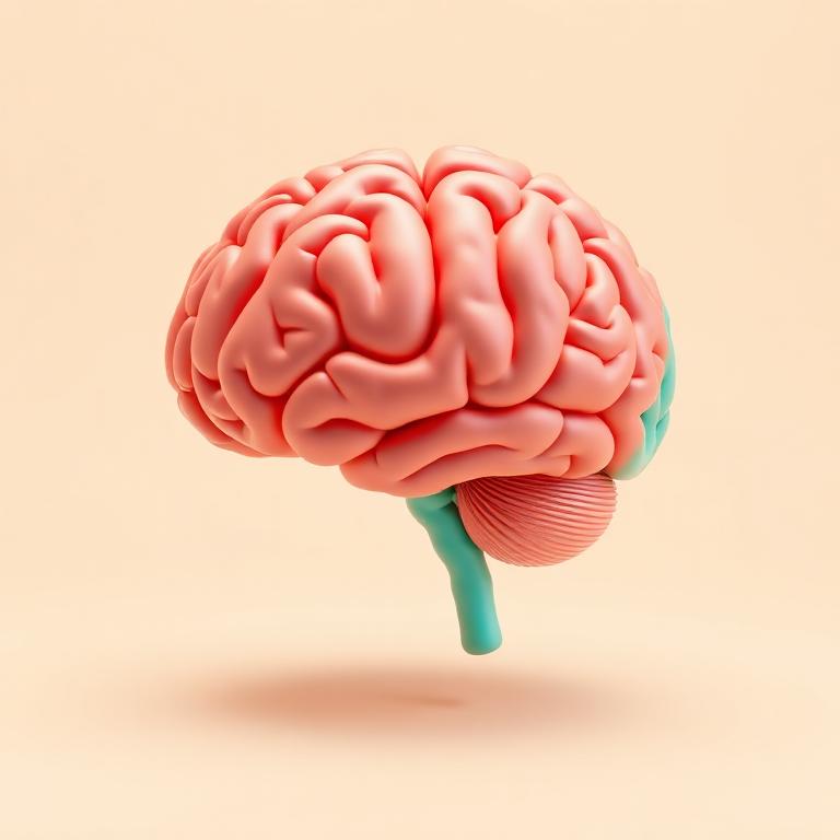 Colorful 3D illustration representing Brain Function