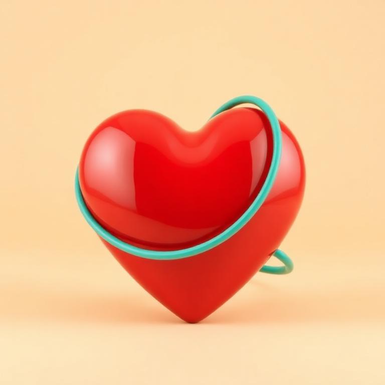 Colorful 3D illustration representing Heart Health