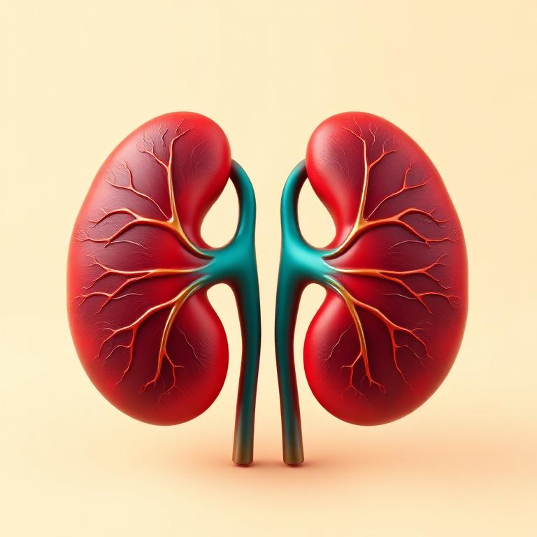 Colorful 3D illustration representing Kidney Health